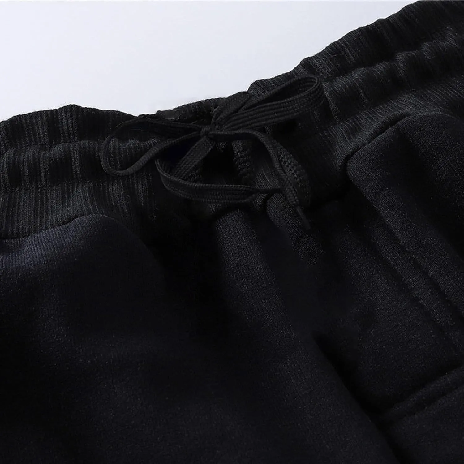 Men's Fleece Cargo Sweatpants Solid Color Joggers Lounge Relaxed Fit Overalls Business Trousers with Pocket