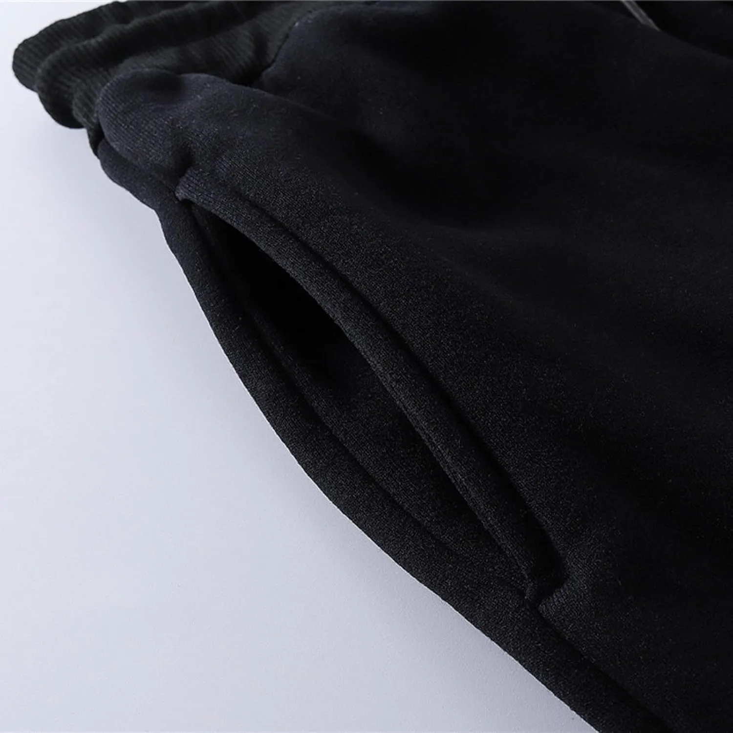 Men's Fleece Cargo Sweatpants Solid Color Joggers Lounge Relaxed Fit Overalls Business Trousers with Pocket