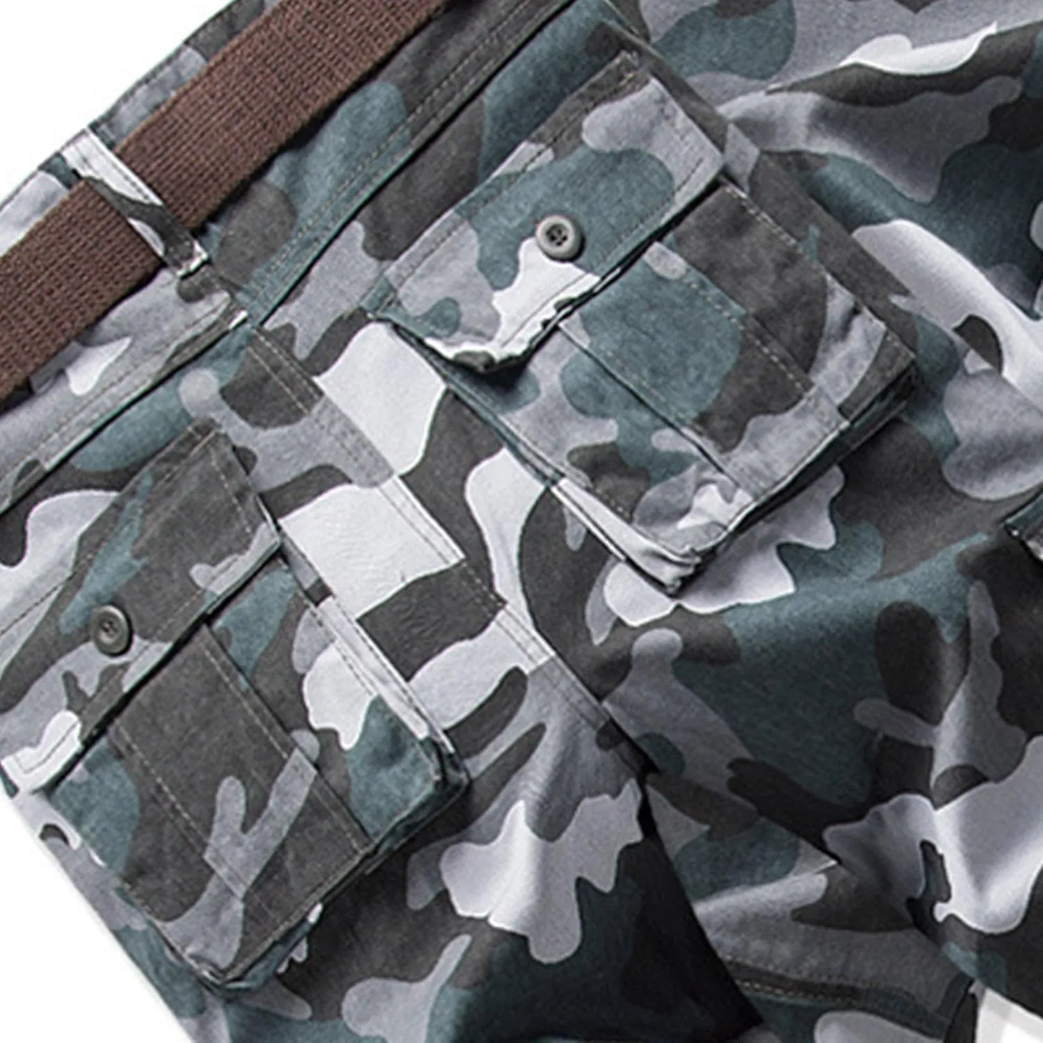Mens Hiking Pants,Camo Military Hunting Combat Work Pants with Multi Pockets,Loose Fit Casual Cargo Pants,Comfy Tactical Pant