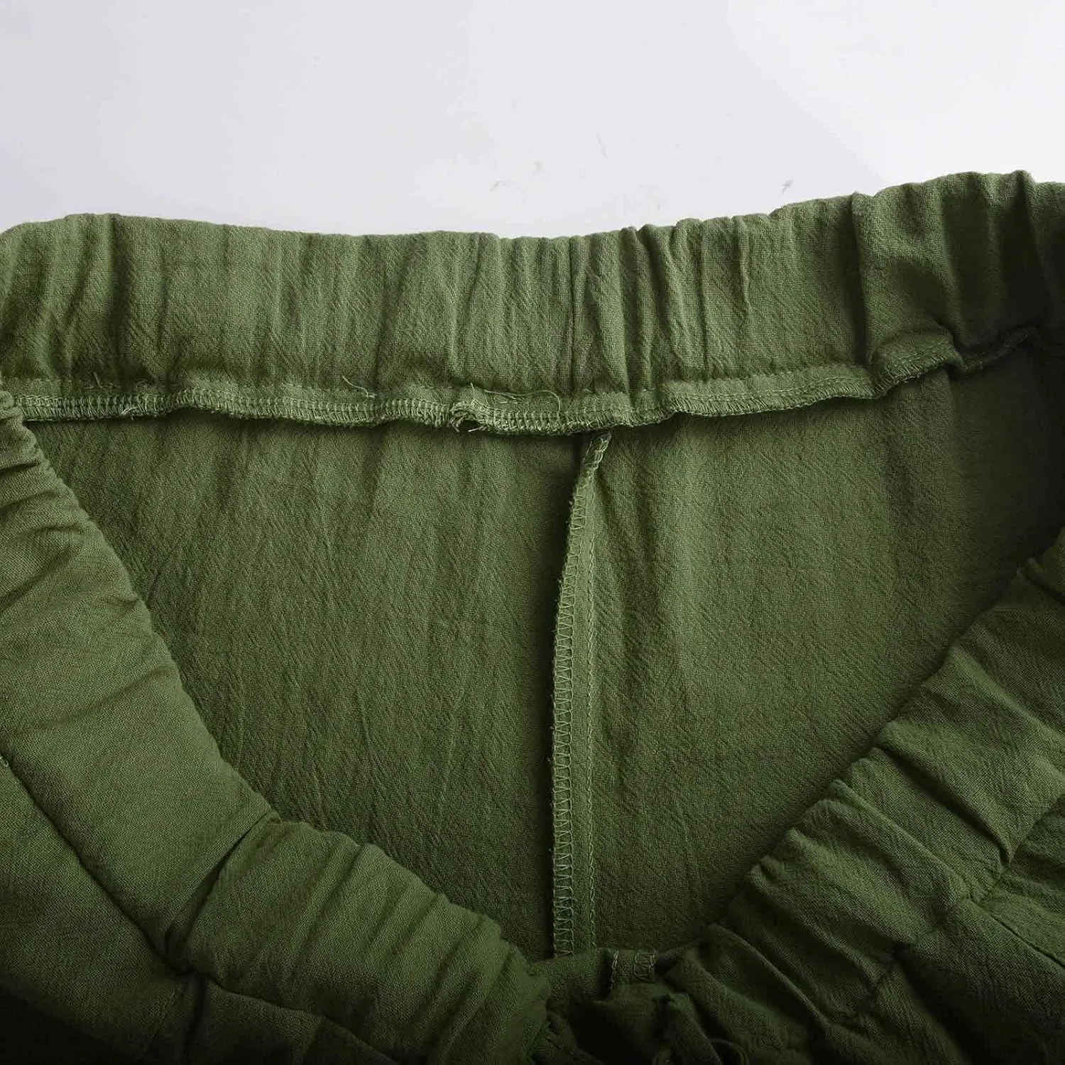 Mens Linen Pants Casual Loose Fit Straight Leg Trousers Lightweight Comfy Pants with Pockets Relaxed Work Suit Pants