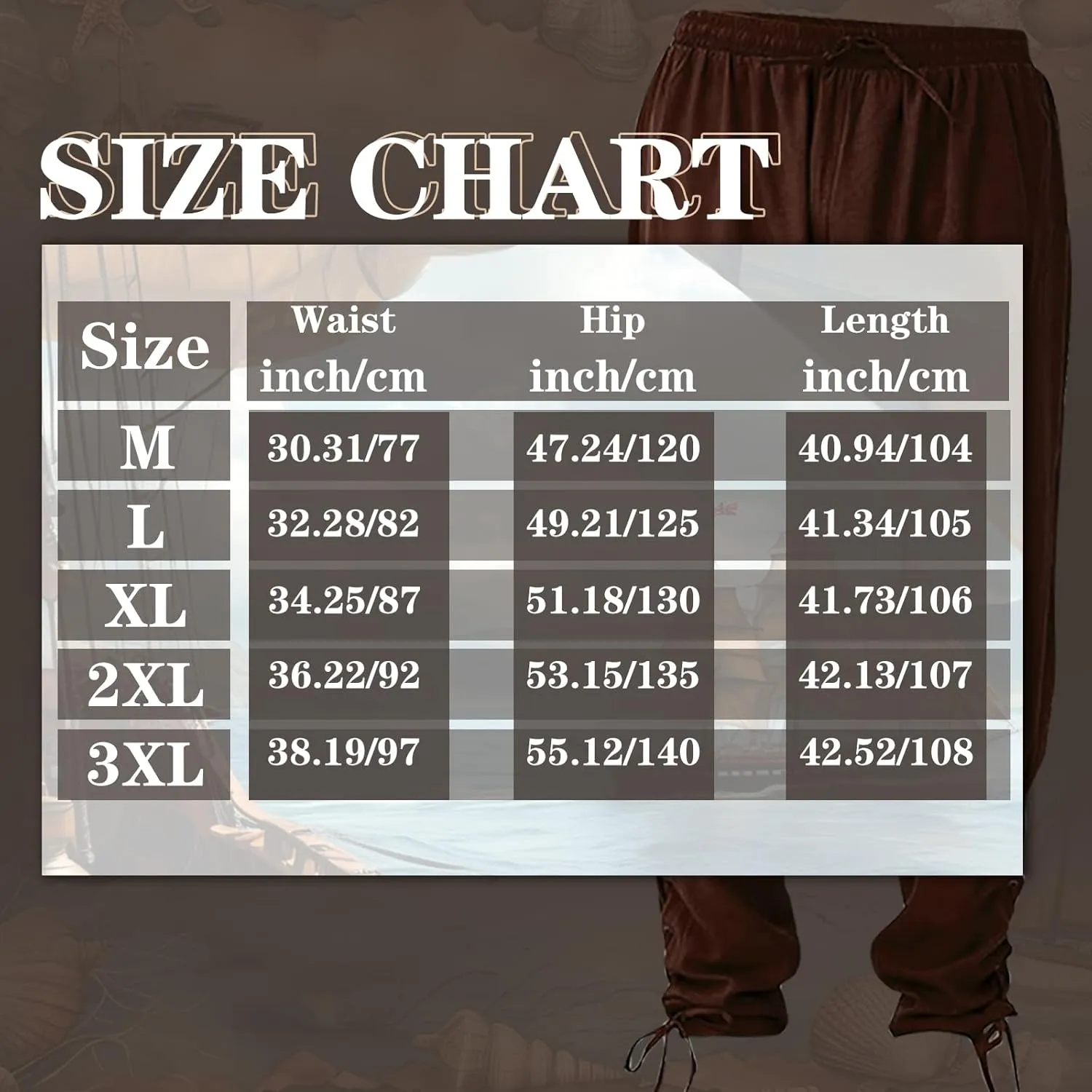 Mens Spring Summer Autumn Ankle Banded Pants Medieval Viking Navigator Trousers Renaissance Pants