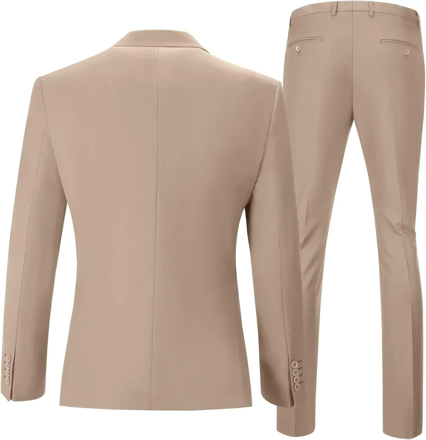 Mens Suit Slim Fit 3 Piece Suit Blazer Vest Pants Sets with Bow Tie Handkercher Brooch for Men for Wedding Prom Party