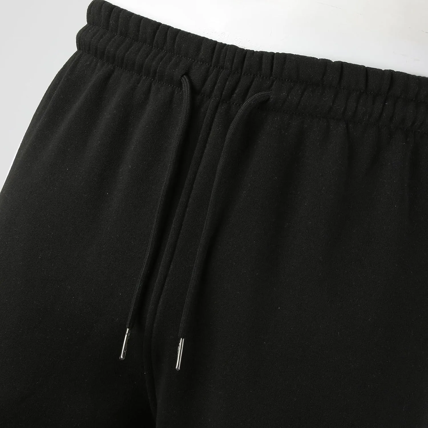 Men's Wide Leg Pants Cotton Wool Cargo Pants Lace up Elastic Waist Jogger Sport Casual Sweatpant Full Length Trouser