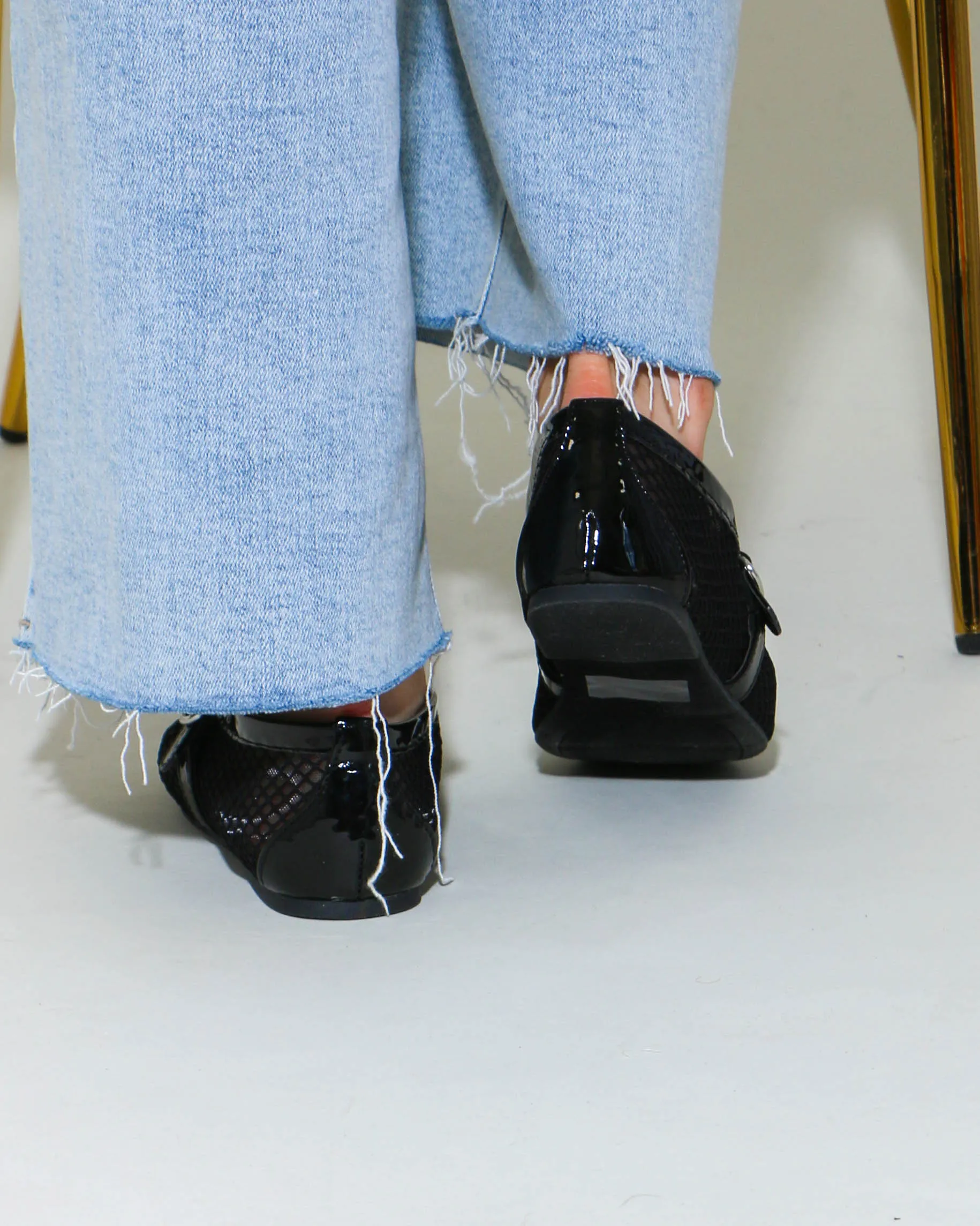 Mesh Mary Jane in Black
