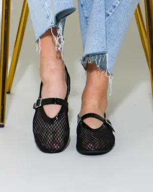 Mesh Mary Jane in Black