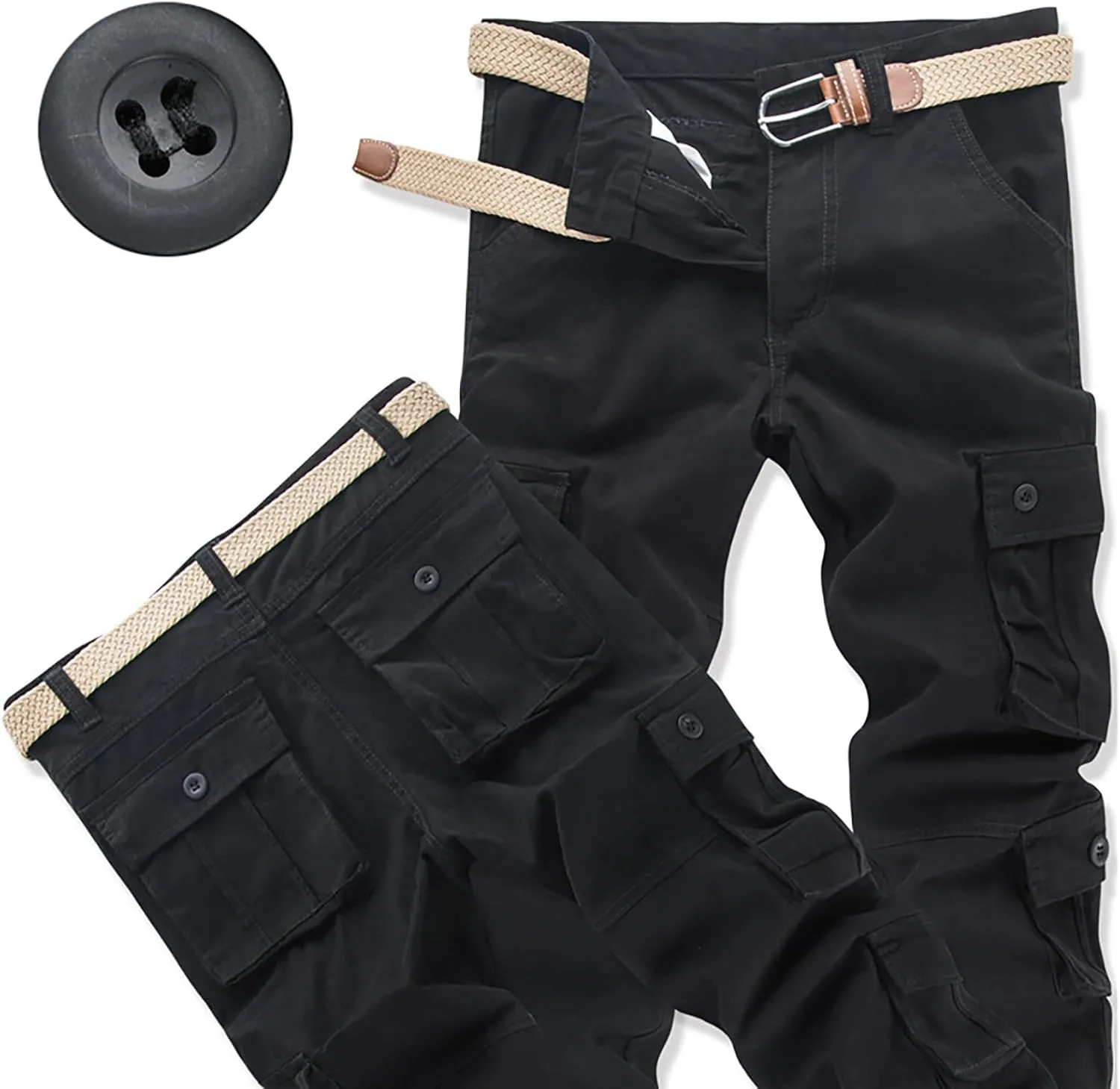 MIDOO Work Pant for Men Slim Fit Waterproof Baggy Sweat Pant Lightweight Hiking Work Pant Relaxed Fit Straight Leg Tousers