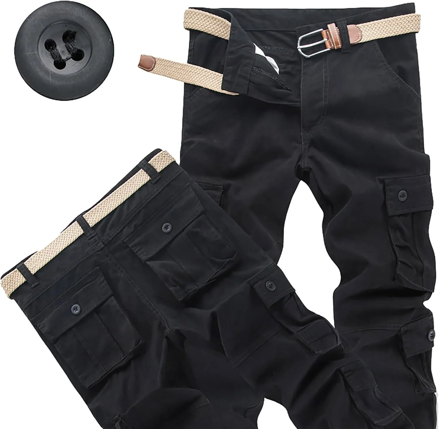 MIDOO Work Pant for Men Slim Fit Waterproof Baggy Sweat Pant Lightweight Hiking Work Pant Relaxed Fit Straight Leg Tousers