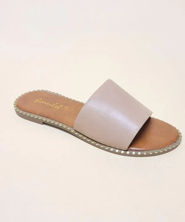 MINDY SLIDE SANDALS