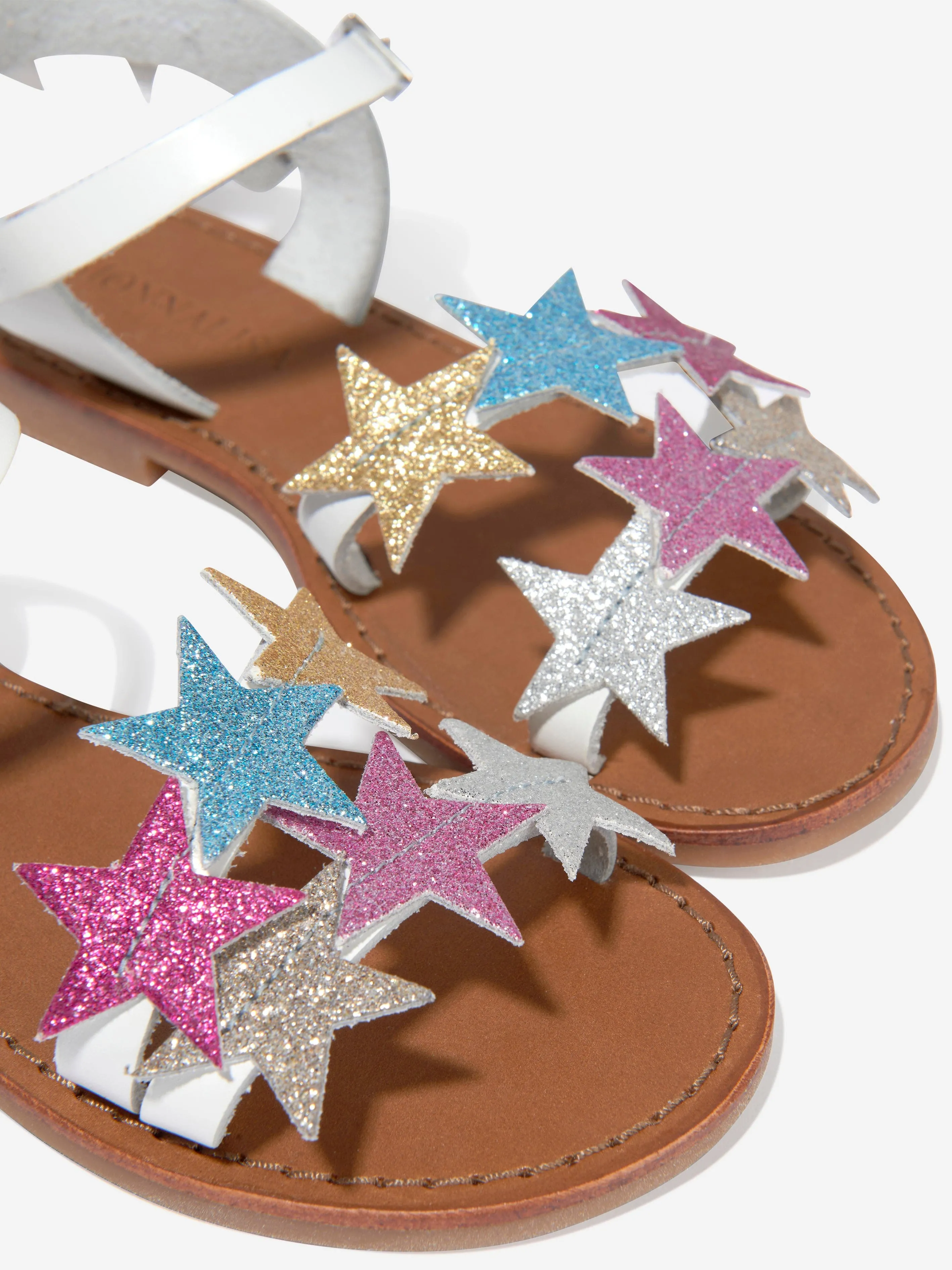 Monnalisa Girls Star Sandals in White