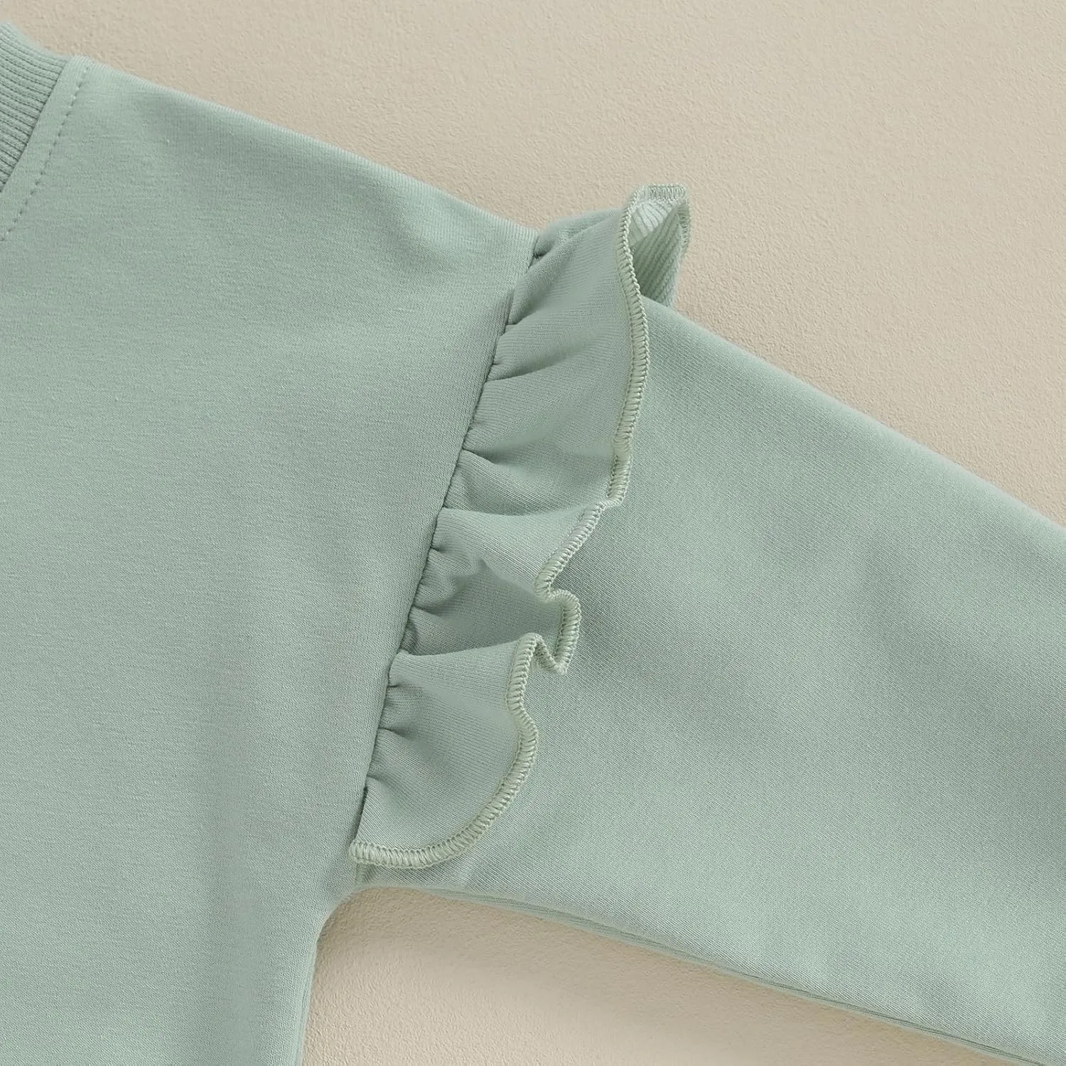 Newborn Baby Girl Oversized Sweatshirt Ruffle Long Sleeve Crewneck Cotton Pullover Sweater Tops Toddler Fall Clothes