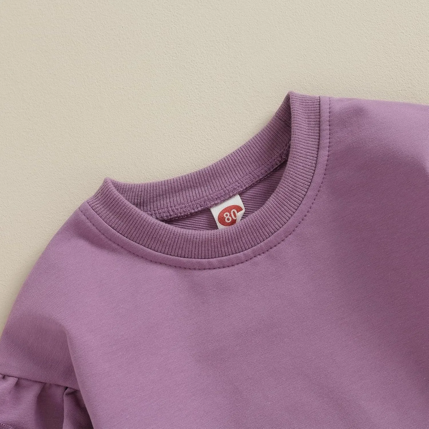 Newborn Baby Girl Oversized Sweatshirt Ruffle Long Sleeve Crewneck Cotton Pullover Sweater Tops Toddler Fall Clothes