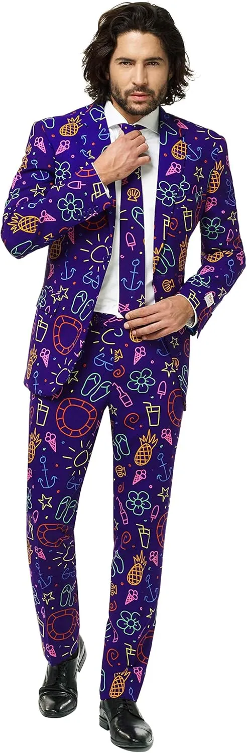 Opposuits Men's Funny Costume Party Suit - Comes with Jacket - Pants and Tie