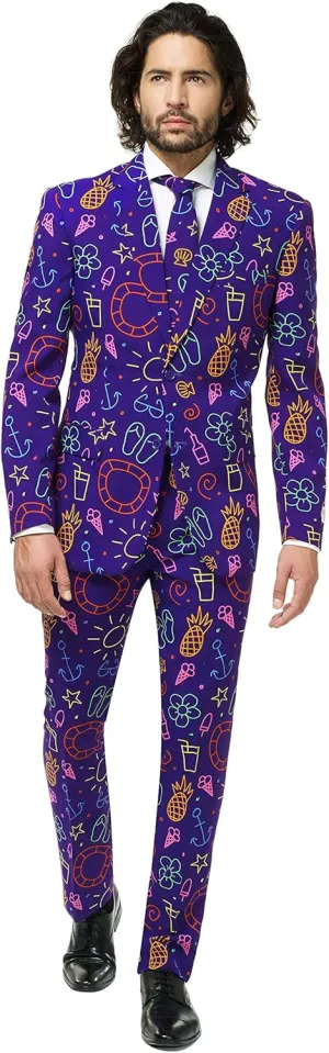 Opposuits Men's Funny Costume Party Suit - Comes with Jacket - Pants and Tie