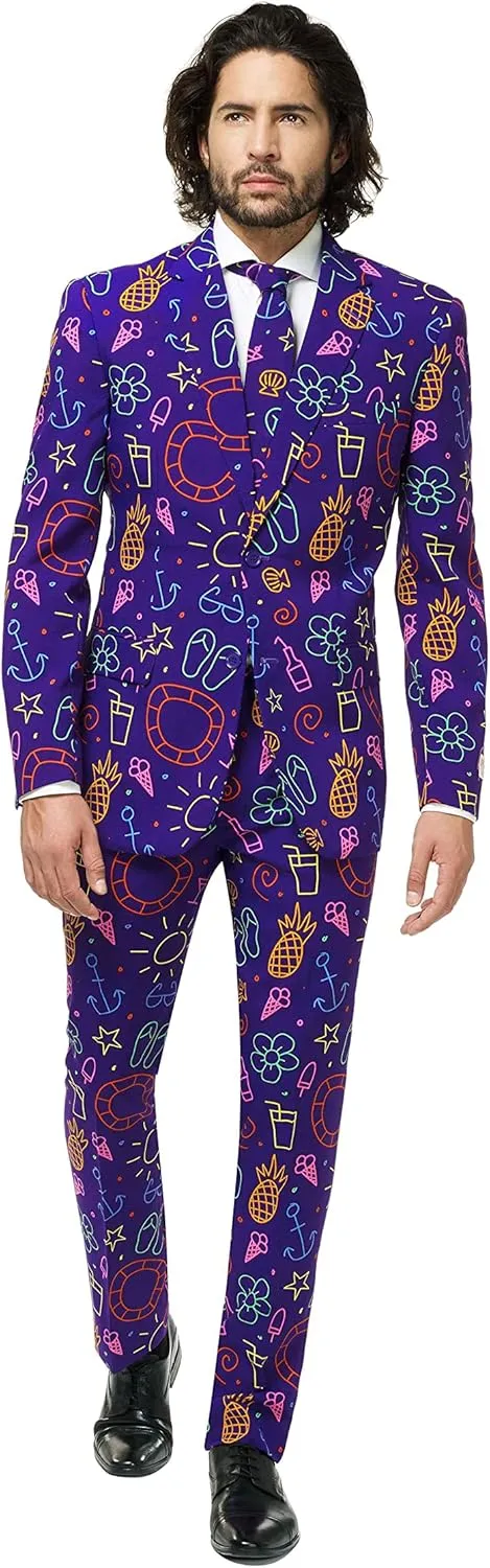 Opposuits Men's Funny Costume Party Suit - Comes with Jacket - Pants and Tie