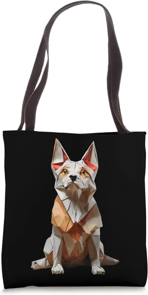 Origami Dog and Puppy: Artful Paper Folds for Dog Lovers Tote Bag