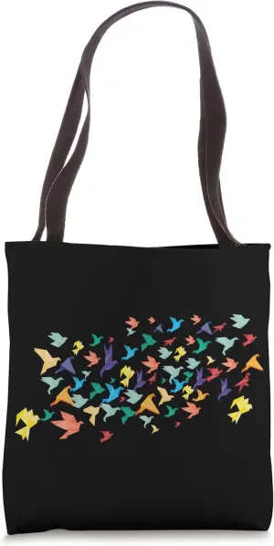 Origami Paper Cranes Japanese Paper Folding Art Lucky Birds Tote Bag