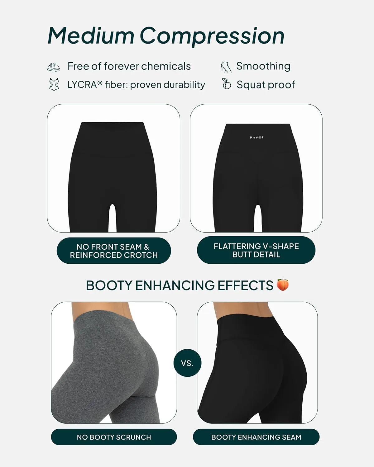 PAVOI ACTIVE Buttery Soft Workout Leggings for Women - High Waisted No Front Seam Gym Leggings Yoga Pants - FlexFlow