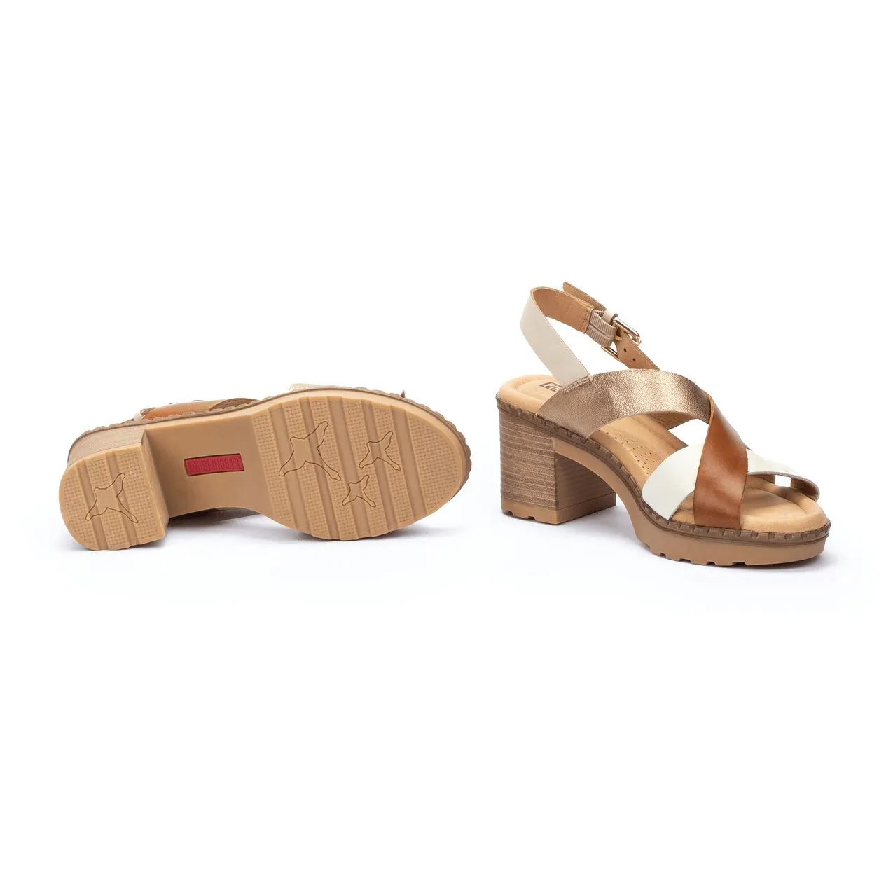 Pikolinos Canarias W8W-1510C1 Ladies Natural Leather Buckle Sandals