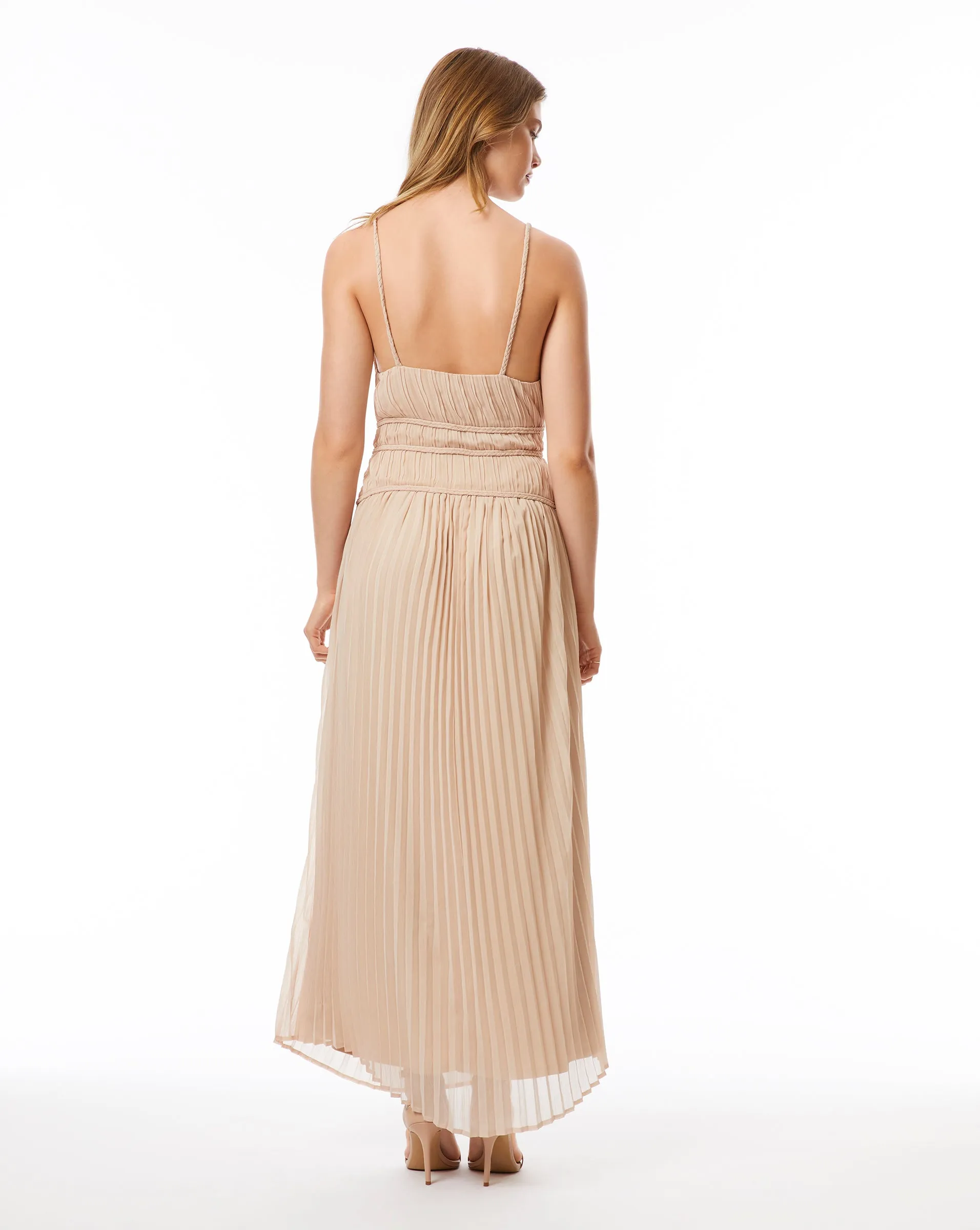 Pleated Midi Dress
