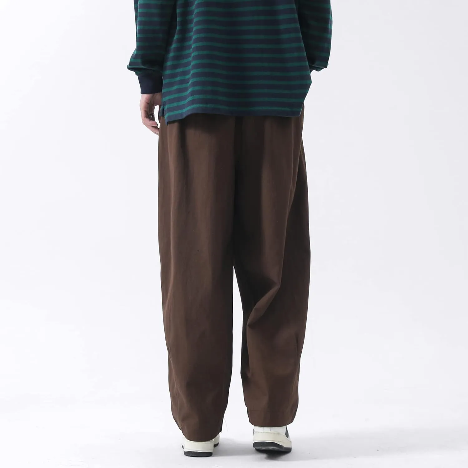 PRIJOUHE Men's Baggy Cargo Pants Casual Loose Fit Wide Leg Pants with Elastic Drawstring Waist