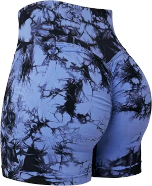 QOQ Womens Workout Biker Shorts Seamless High Waisted Tummy Control Slimming Athletic Gym Yoga Pants
