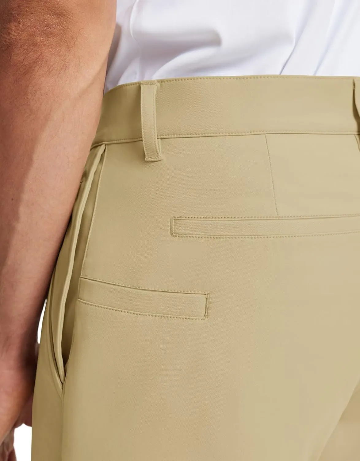 Rouen Golf Pants Men 8 Pockets Water Resistant Flat Front - 30"/32"/34" Chino Dress Pants Lightweight Stretch Casual Trousers