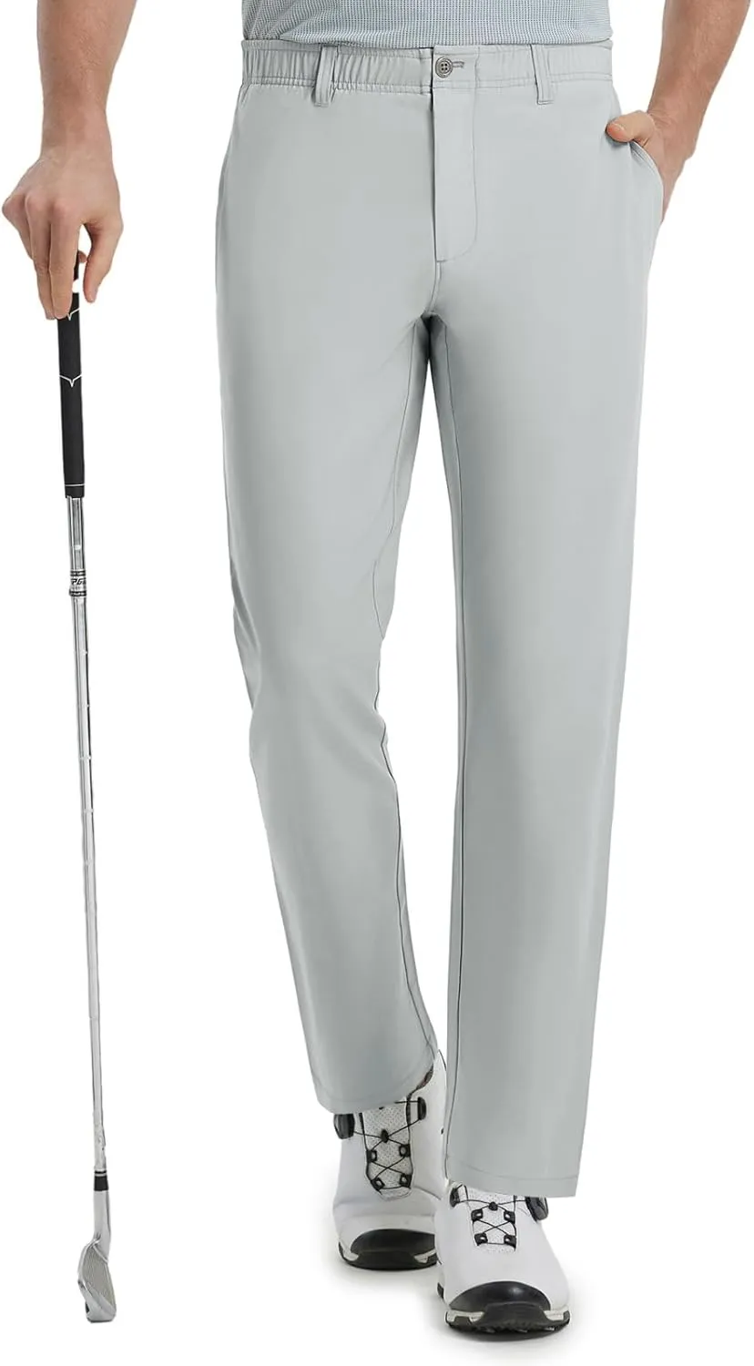 Rouen Golf Pants Men Lightweight Quick Dry - 30"/32"/34" Stretch Water-Resistant Casual Flat Front Mens Dress Pants Pockets