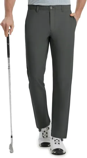 Rouen Golf Pants Men Lightweight Quick Dry - 30"/32"/34" Stretch Water-Resistant Casual Flat Front Mens Dress Pants Pockets