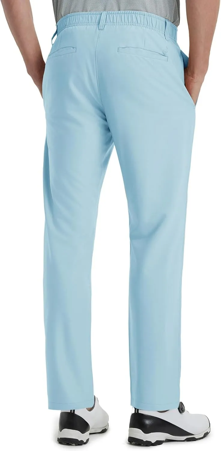 Rouen Golf Pants Men Lightweight Quick Dry - 30"/32"/34" Stretch Water-Resistant Casual Flat Front Mens Dress Pants Pockets