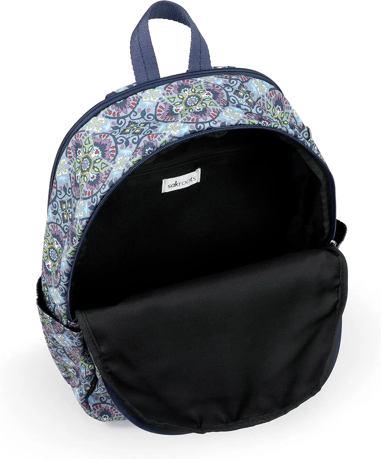 Sakroots womens Eco-twill Sakroots Larchmont Backpack in Eco Twill, Grey Mosaic World, One Size US