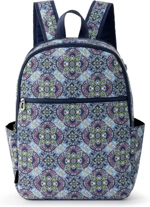 Sakroots womens Eco-twill Sakroots Larchmont Backpack in Eco Twill, Grey Mosaic World, One Size US