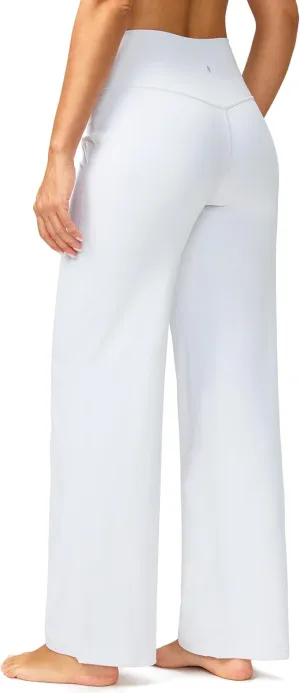 Soothfeel Wide Leg Pants Woman Yoga Pants with Pocket Crosscover High Waist Stretch Work Lounge Casual Dress Sweatpants