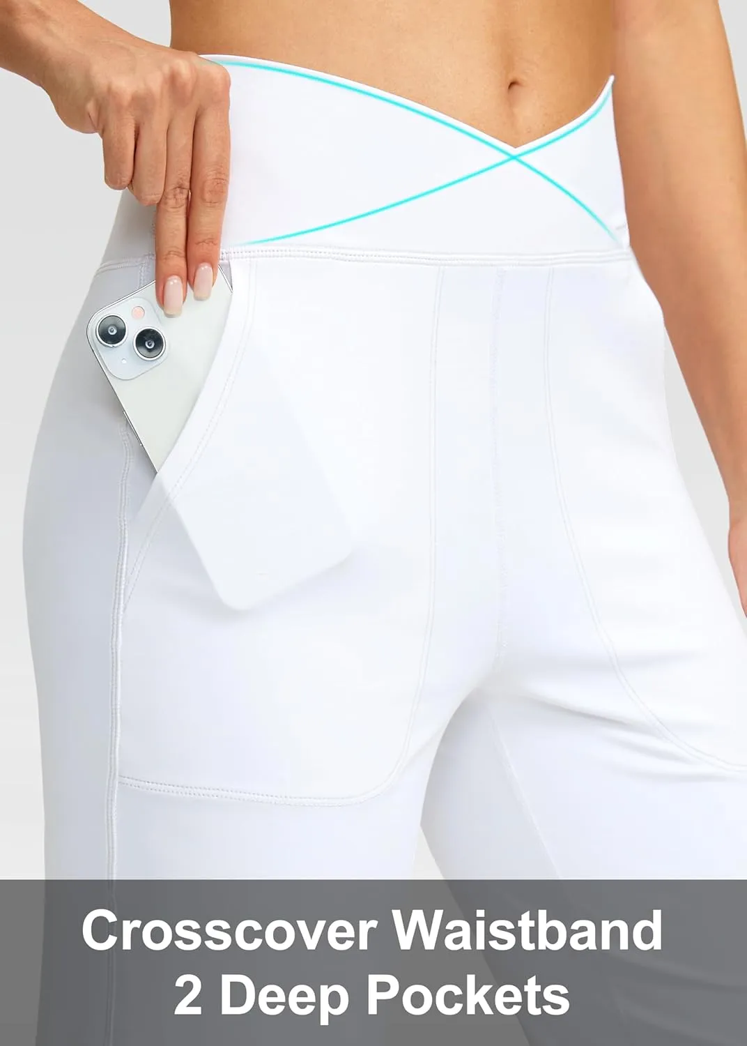 Soothfeel Wide Leg Pants Woman Yoga Pants with Pocket Crosscover High Waist Stretch Work Lounge Casual Dress Sweatpants
