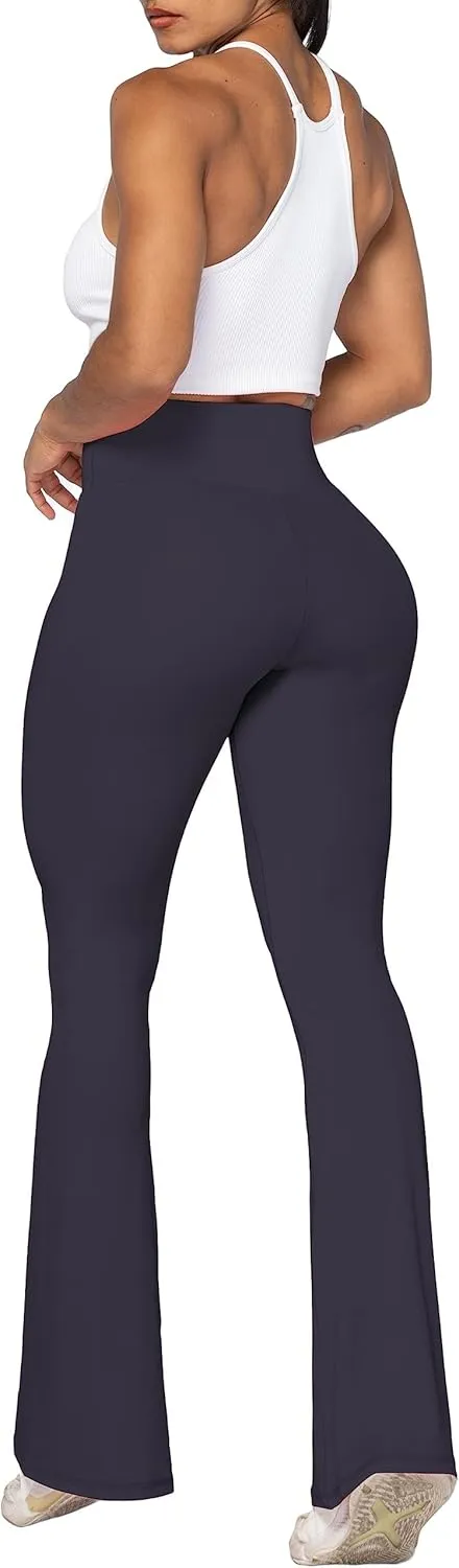 Sunzel Flare Leggings, Crossover Yoga Pants with Tummy Control, High-Waisted and Wide Leg