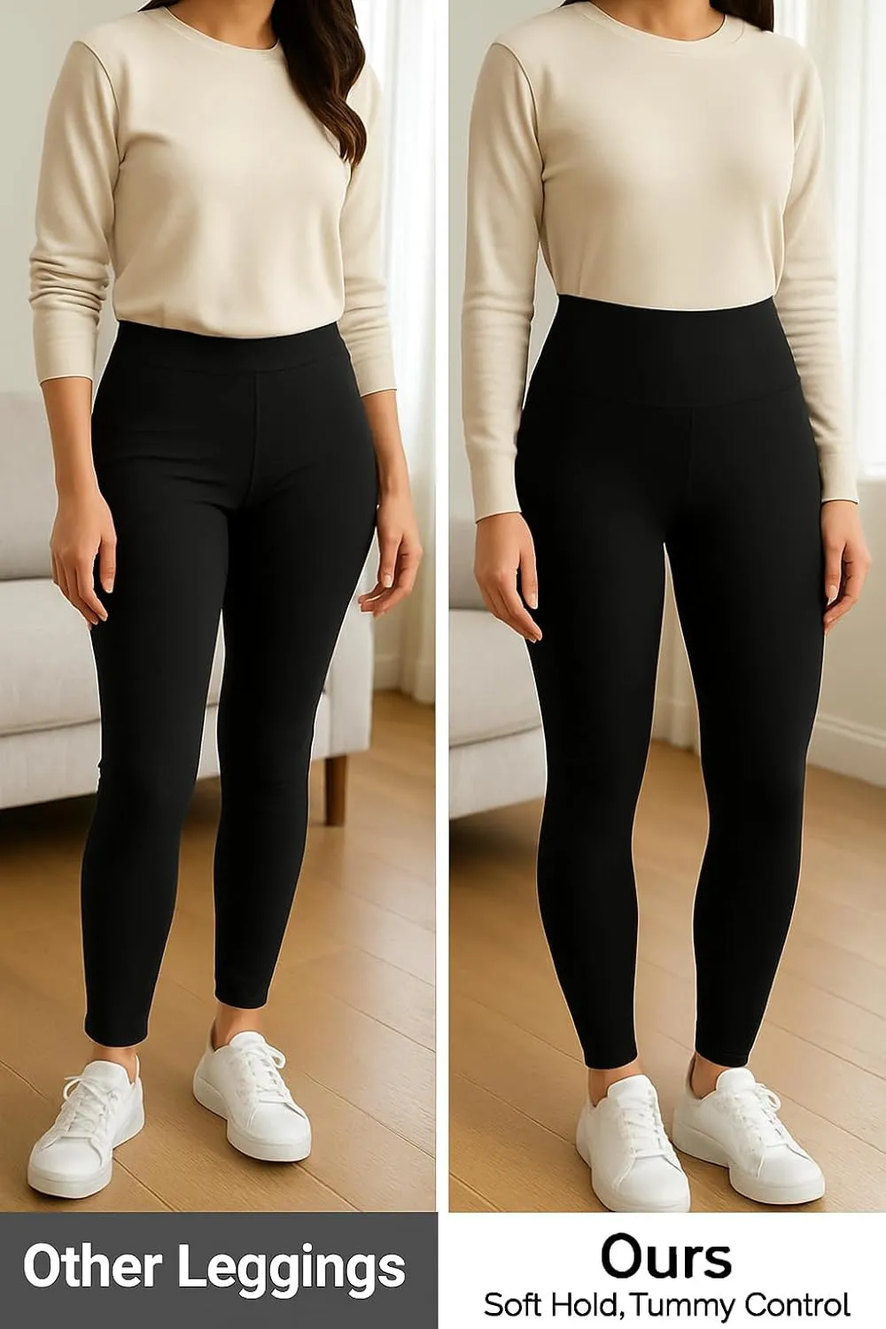Sunzel Sunlissia High Waisted Leggings for Women Tummy Control Yoga Pants Workout Leggings for Gym Running Everyday