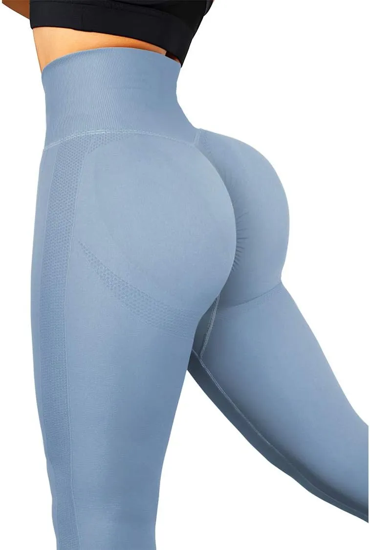 SUUKSESS Women Scrunch Butt Lifting Seamless Leggings Booty High Waisted Workout Yoga Pants