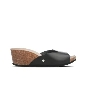 Thalia Black Shine Sandals
