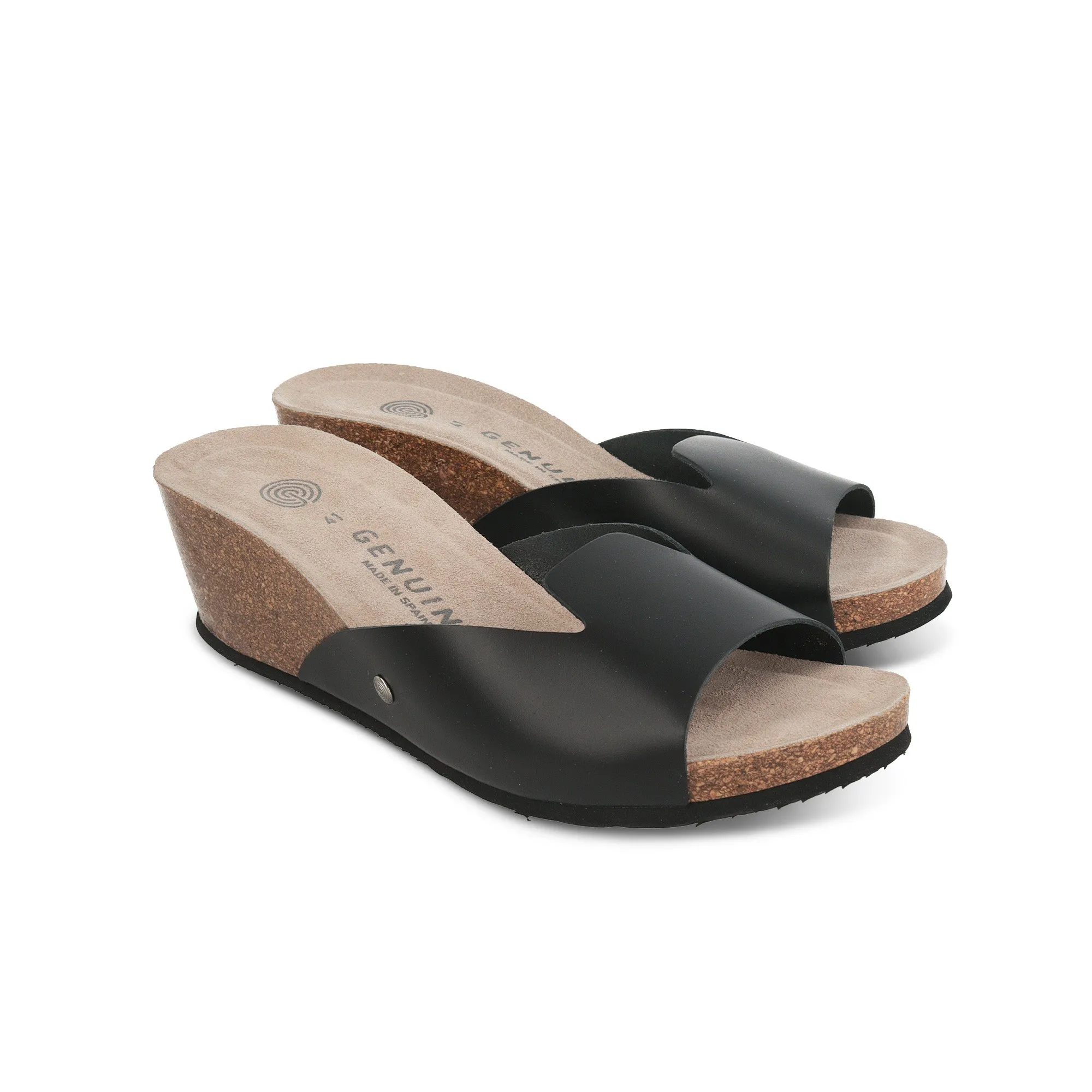 Thalia Black Shine Sandals