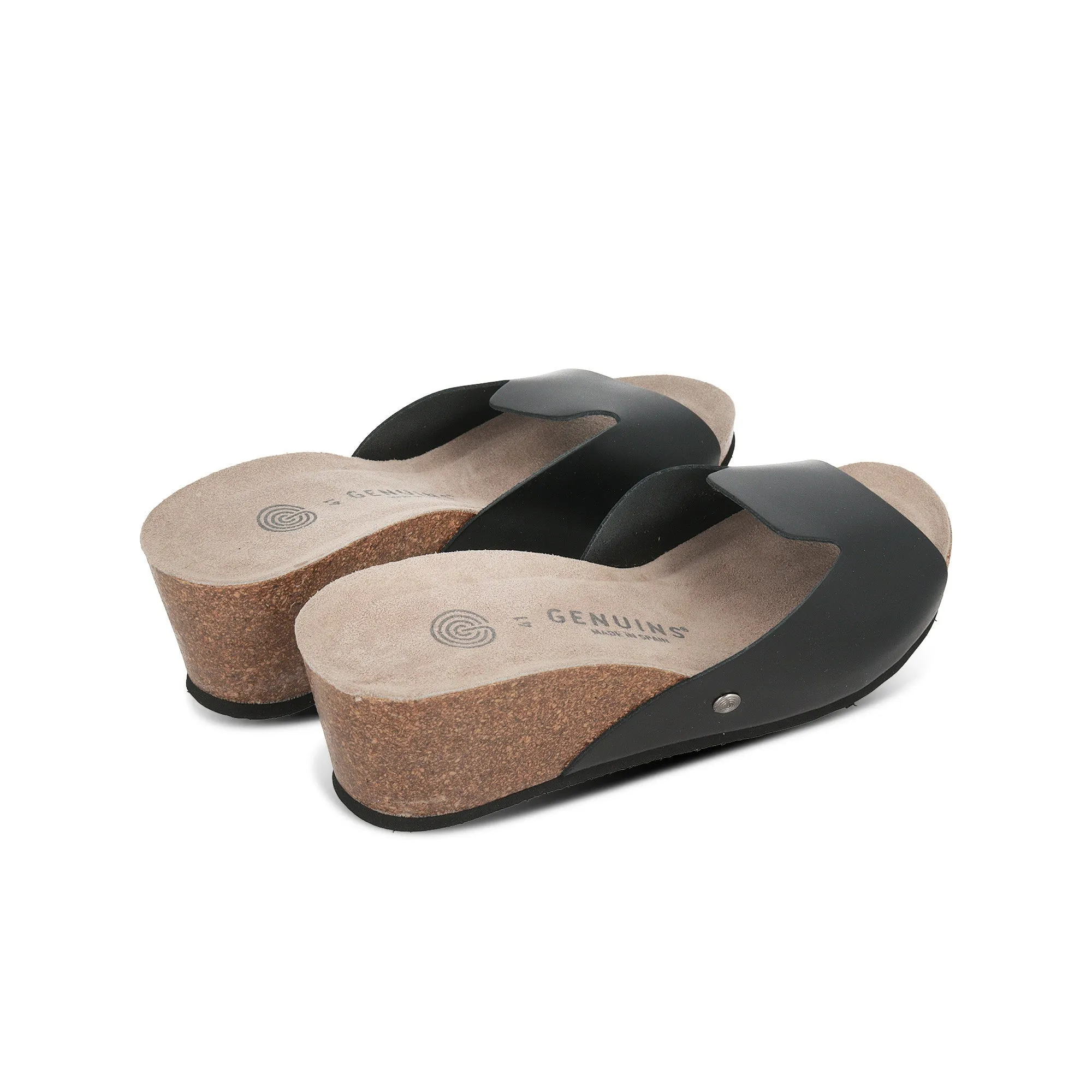 Thalia Black Shine Sandals
