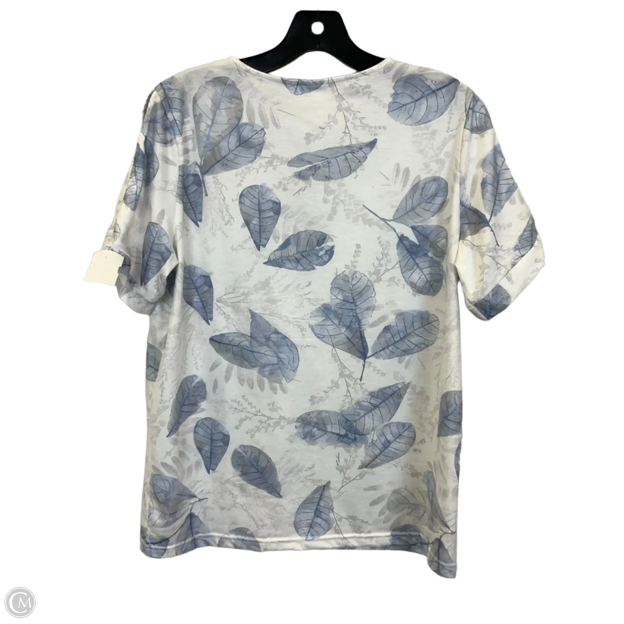 Top Short Sleeve By Sienna Sky In Blue & White, Size: L