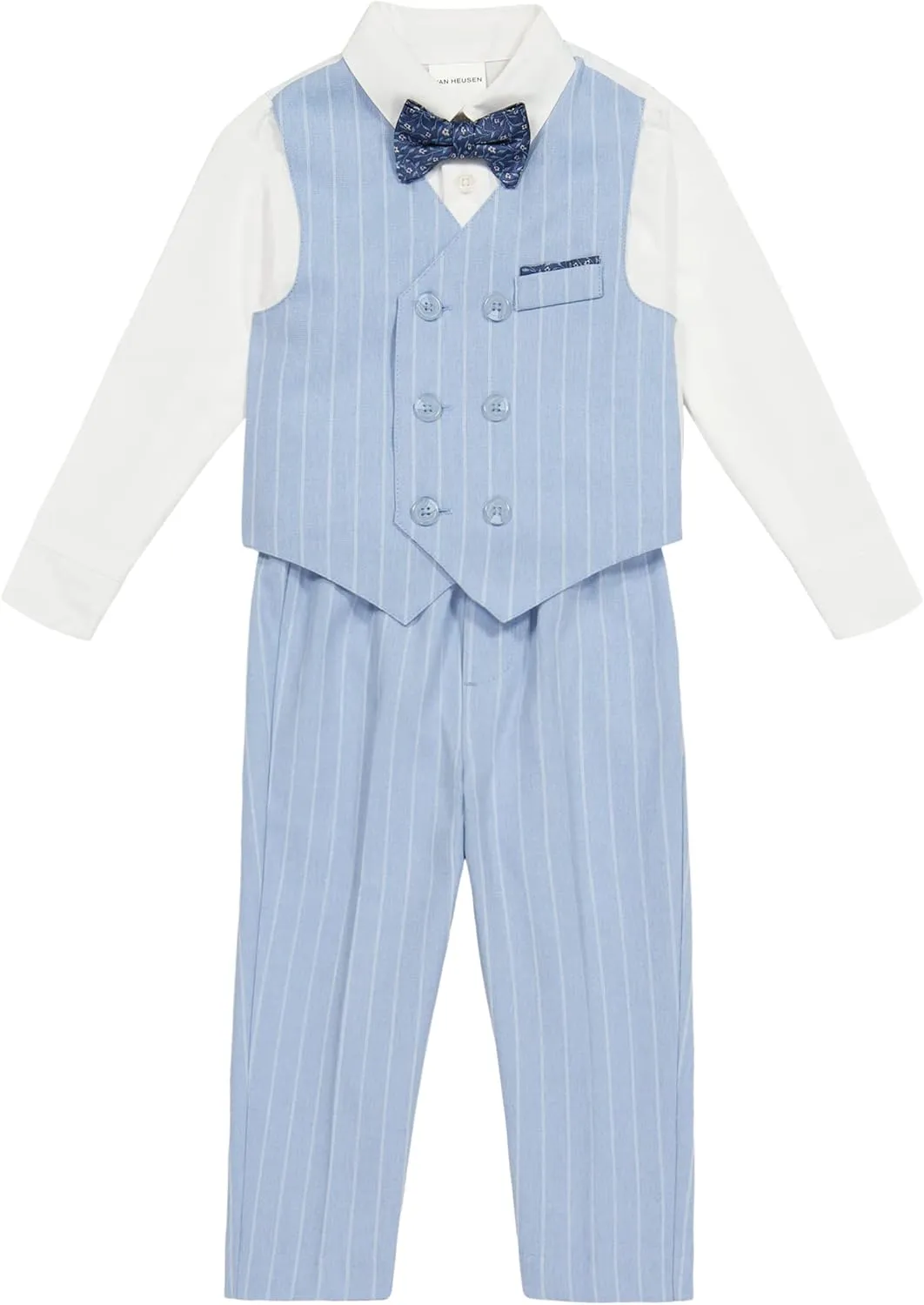 Van Heusen Baby Boys' 4-Piece Formal Set, Vest, Pants, Collared Dress Shirt, and Tie