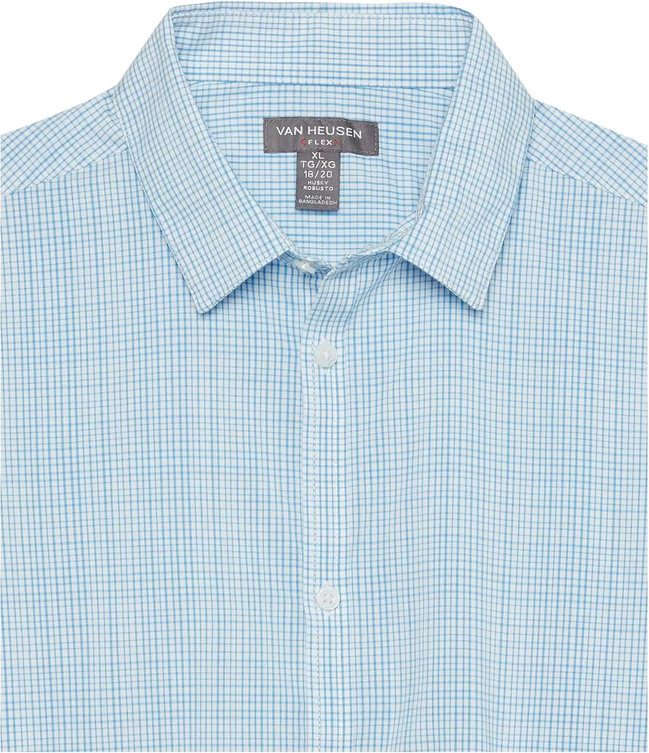 Van Heusen Boys' Long Sleeve Collared Button-Down Dress Shirt and Tie Set