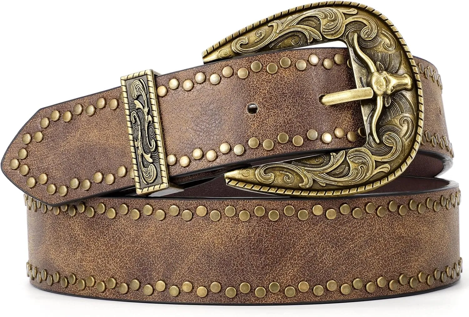 Western Belts for Women Men Vintage Men's Country Belt for Jeans Cowgirl Cowboy Christmas Gifts