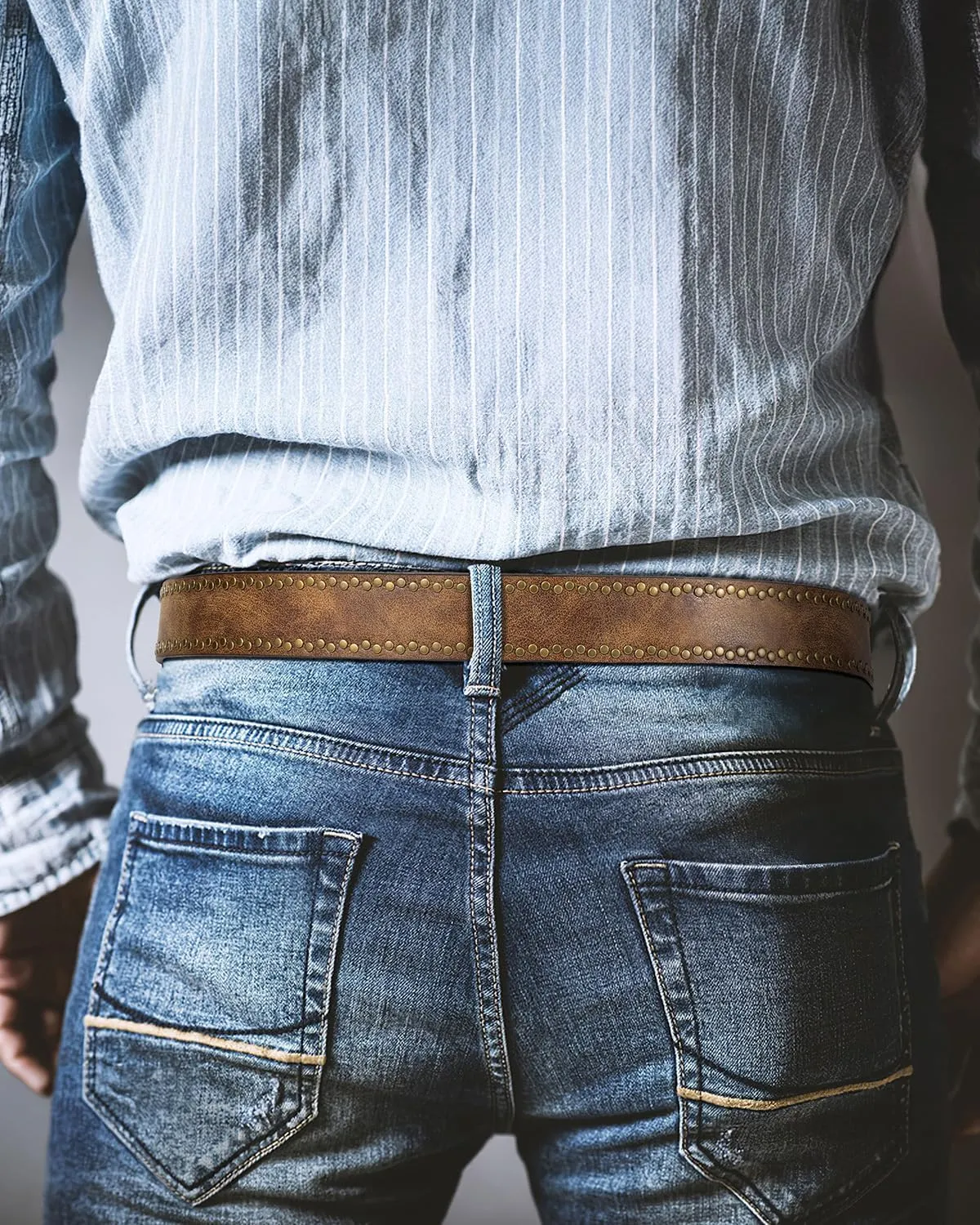 Western Belts for Women Men Vintage Men's Country Belt for Jeans Cowgirl Cowboy Christmas Gifts