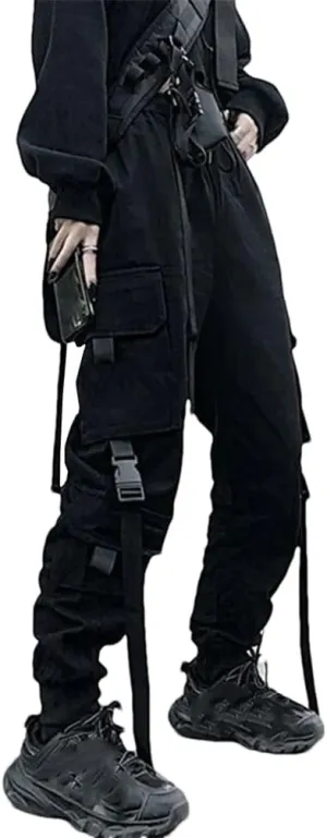 Women Hip Hop Joggers Cargo Harem Multi-Pocket Sweatpants Casual Pants