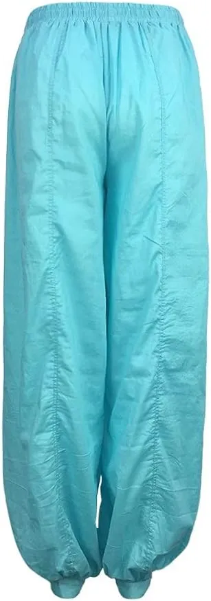 Women Linen Pants Beach Waisted Beach Dressy Trousers with Pockets Solid Travel Palazzo Pants for Women High Waist