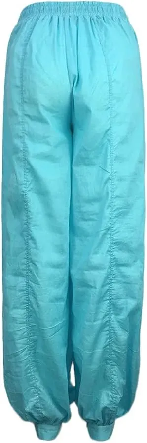Women Linen Pants Beach Waisted Beach Dressy Trousers with Pockets Solid Travel Palazzo Pants for Women High Waist