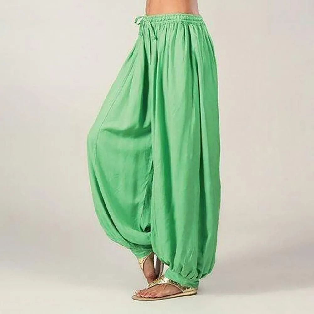 Women Linen Pants High Waisted Dressy Summer Wide Leg Pants with Pockets Plain Color Travel Palazzo Pants for Women