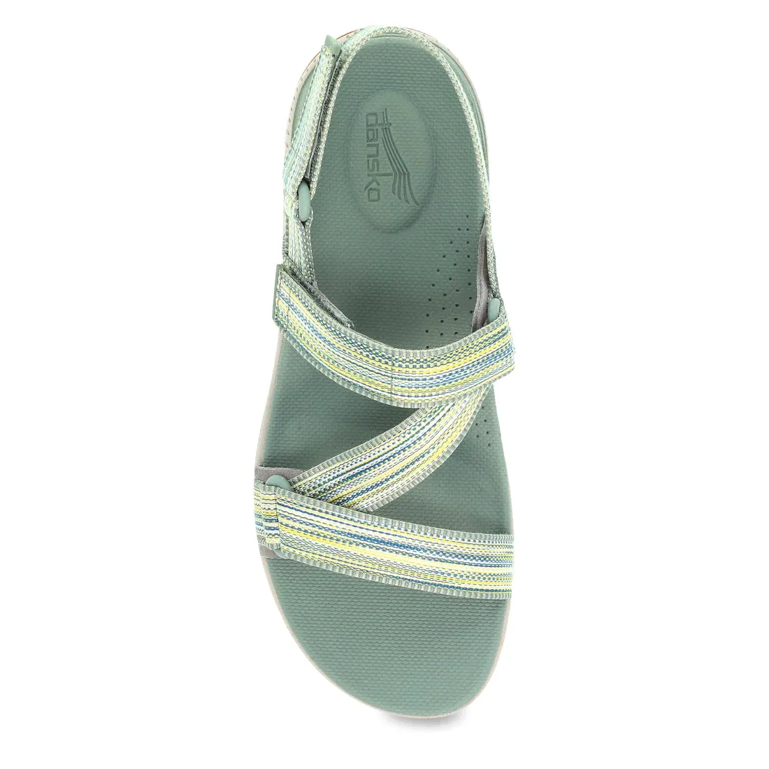 Women's Dansko Rayna Color: Sage Multi Webbing Sandal