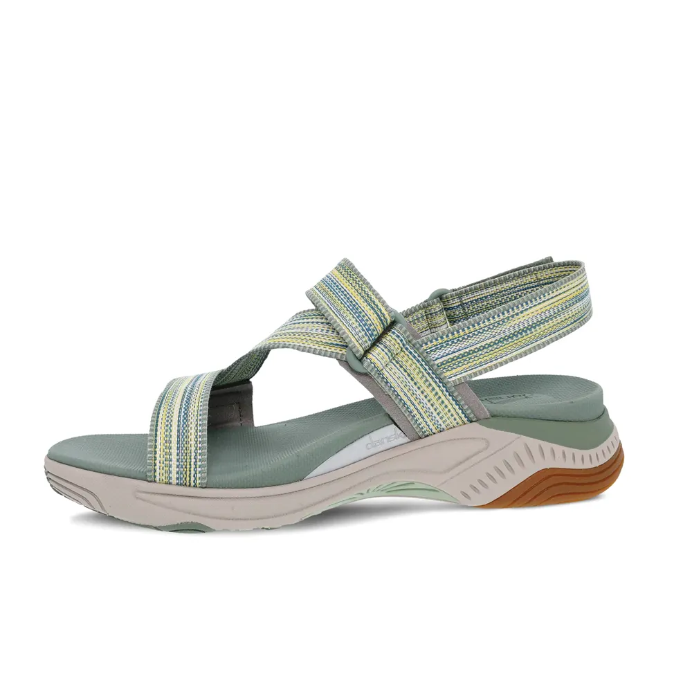 Women's Dansko Rayna Color: Sage Multi Webbing Sandal